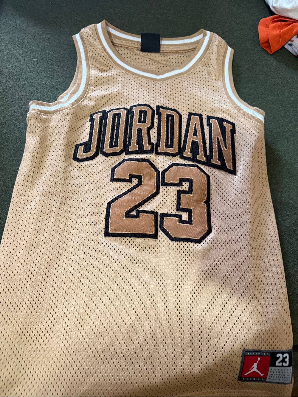 Jordan Kids Tan & Black 23 Mesh Jersey